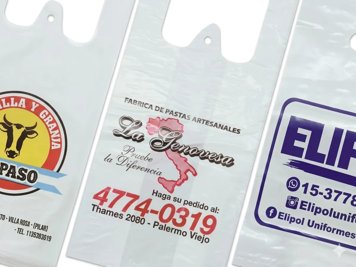 Bolsas de polietileno impresas con el logo del cliente